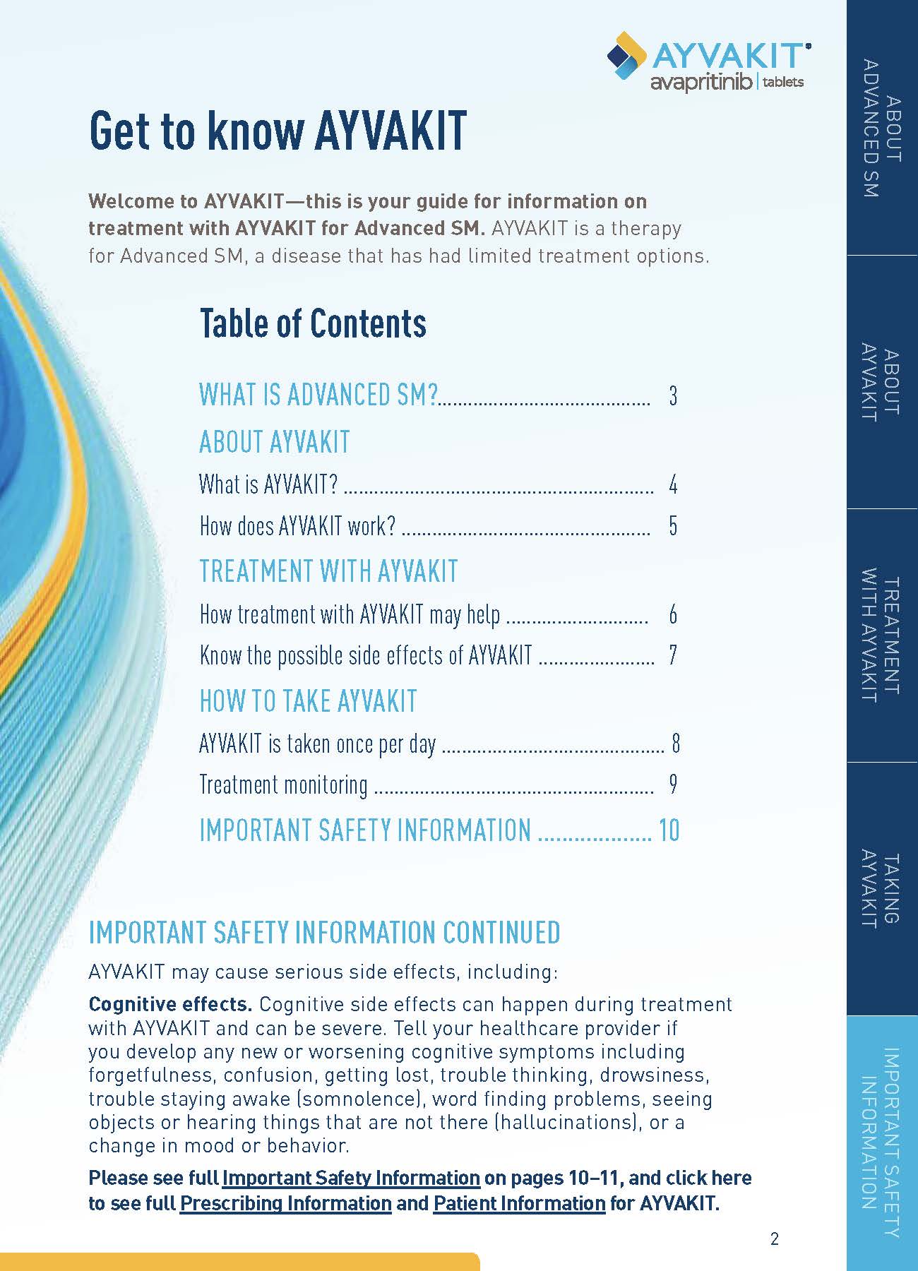 Thumbnail image of AYVAKIT for AdvSM patient brochure